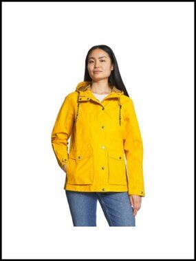 Women's Waterproof Hooded Rain Jacket Utility Storm Coat